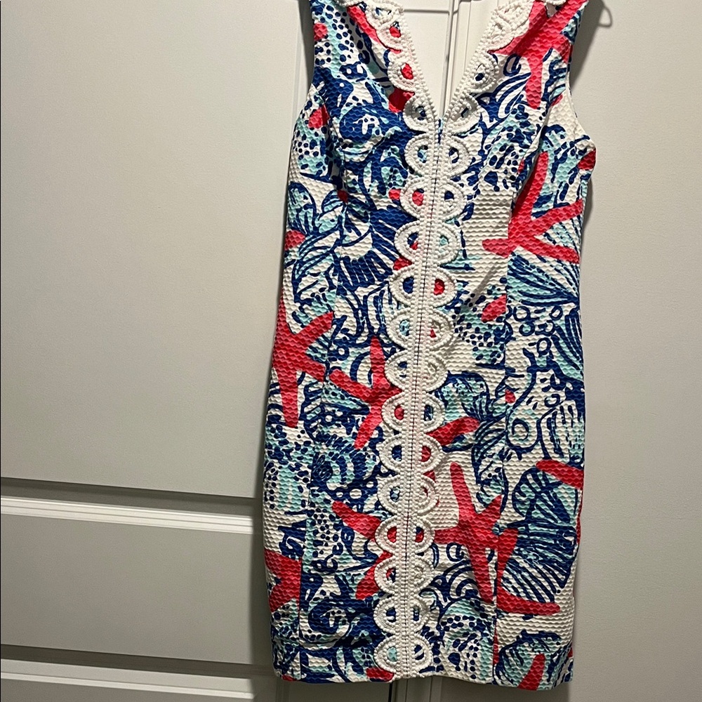 Lilly Pulitzer Starfish Scalloped Shift Dress